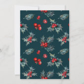 ビューティフルクリスマスバードホリデーパーティ招待状 招待状 (裏面)