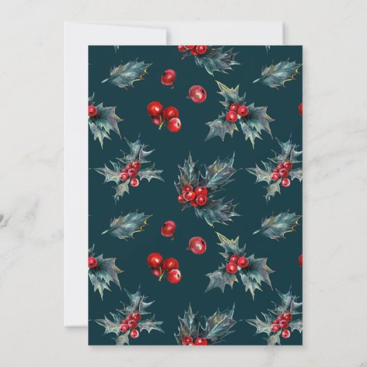 ビューティフルクリスマスバードホリデーパーティ招待状 招待状 (裏面)