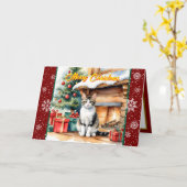 ビューティフルクリスマスホリデーオールドコレクション カード (黄色い花)