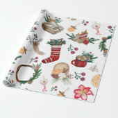 ビューティフルクリスマス心地よいホリデーシーズン ラッピングペーパー (アンロールド)