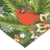 ビューティフルクリスマス（鳥）ショウジョウコウカンチョウホリデーグリーナリー ショートテーブルランナー (コーナー)