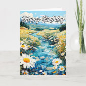 ビューティフルクリークインアーリー春 | ハッピーバースデー カード (正面)