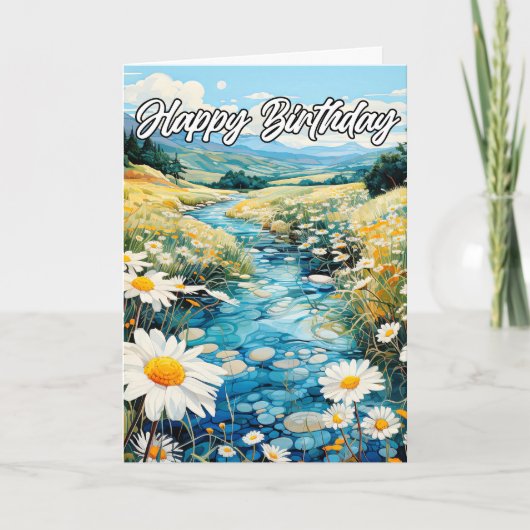 ビューティフルクリークインアーリー春 | ハッピーバースデー カード (正面)