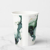 ビューティフルグリーンターコイズアゲートマーブル 紙コップ (右)