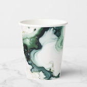 ビューティフルグリーンターコイズアゲートマーブル 紙コップ (正面)
