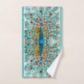 ビューティフルグリーンブルー自然 バスタオルセット (ハンドタオル)