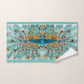 ビューティフルグリーンブルー自然 バスタオルセット (ハンドタオル)