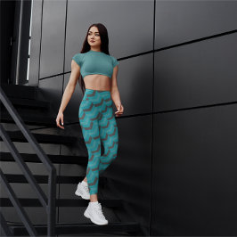 ビューティフルグリーンヘリンボーンヨガレギンス レギンス