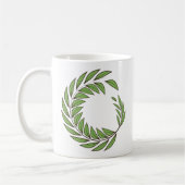 ビューティフルグリーンローレルリース。 コーヒーマグカップ (左)