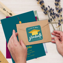 ビューティフルグリーン金ゴールドグラッドハット2024卒業 スクエアシール