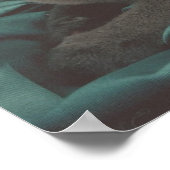 ビューティフルグレーキャット写真 ポスター (角)