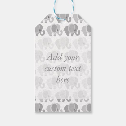 ビューティフルグレーゾウベビー ギフトタグ (正面)