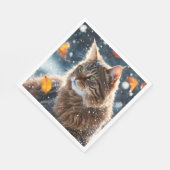 ビューティフルグレータブビーキャット紅葉 スタンダードランチョンナプキン (角)