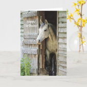 ビューティフルグレーマーレホースカスタムハッピーバースデー カード (黄色い花)