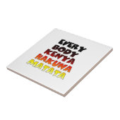 ビューティフルケニアアメーカラフルジング文字引用文デザイン タイル (側面)