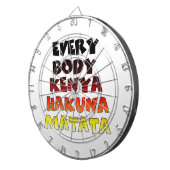 ビューティフルケニアアメーカラフルジング文字引用文デザイン ダーツボード (正面右)