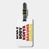 ビューティフルケニアアメーカラフルジング文字引用文デザイン ラゲッジタグ (正面縦)