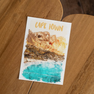ビューティフルケープタウンテーブルマウンテンエアリアルビュー ポストカード