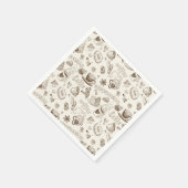 ビューティフルコーヒーエスプレッソデザイン スタンダードカクテルナプキン (角)