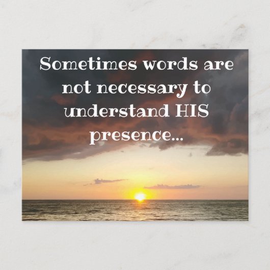 ビューティフルゴッドインスピレーション海サンセット ポストカード (正面)