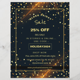 ビューティフルゴールデンスパークルスホリデーセールプロモーション チラシ