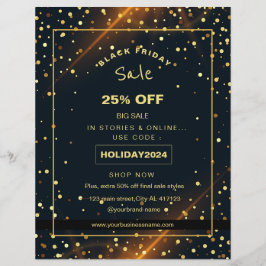 ビューティフルゴールデンスパークルスホリデーセールプロモーション チラシ