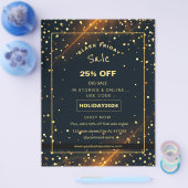 ビューティフルゴールデンスパークルスホリデーセールプロモーション チラシ (シングル)