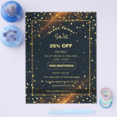 ビューティフルゴールデンスパークルスホリデーセールプロモーション チラシ (シングル)