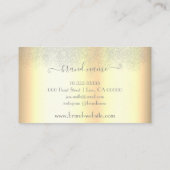 ビューティフルゴールデンデザインとシルバーグリッター雨 名刺 (裏面)