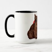 ビューティフルゴールデンバーム猫モギーハートラブ マグカップ (左)