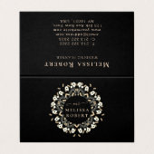 ビューティフルゴールデンフローラマンダラマーブルモノグラムの 名刺 (外部フラット)