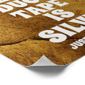 ビューティフルゴールデンヴィンテージ紙&ワード ポスター (角)