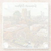 ビューティフルサクラメントカリフォルニアシティビュー ガラスコースター (裏面)