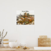 ビューティフルサクラメントカリフォルニアシティビュー ポスター (キッチン)