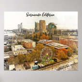 ビューティフルサクラメントカリフォルニアシティビュー ポスター (正面)