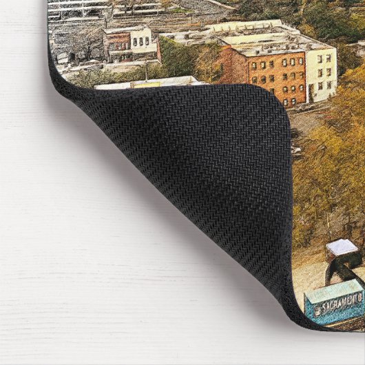 ビューティフルサクラメントカリフォルニアシティビュー マウスパッド (コーナー)
