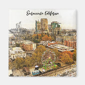 ビューティフルサクラメントカリフォルニアシティビュー マグネット (正面)