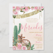 ビューティフルサボテンバラウエスタンチャロキンセアニェラ 招待状 (正面)