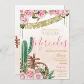 ビューティフルサボテンバラウエスタンチャロキンセアニェラ 招待状 (正面/裏面)