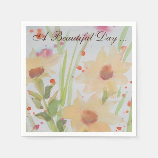 ビューティフルサマーガーデンパーティーナプキン スタンダードカクテルナプキン (正面)