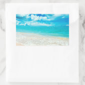 ビューティフルサマービーチ 長方形シール (バッグ)