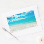 ビューティフルサマービーチ 長方形シール (封筒)