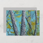 ビューティフルサマー樺の木 ポストカード (正面/裏面)