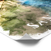 ビューティフルサンアントニオテキサス州ヴィンテージシティ ポスター (角)