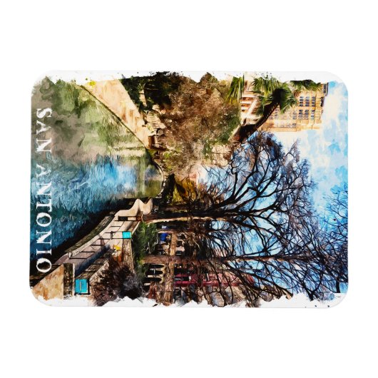 ビューティフルサンアントニオテキサス州ヴィンテージシティ マグネット (横)