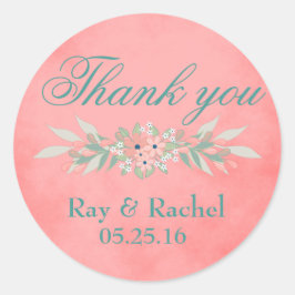 ビューティフルサンキューピンクフローラ ラウンドシール