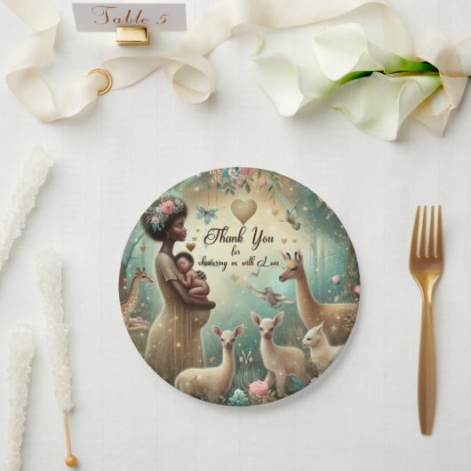 ビューティフルサンキューベイビーシャワー紙プレート ペーパープレート (ウェディング)