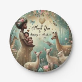 ビューティフルサンキューベイビーシャワー紙プレート ペーパープレート