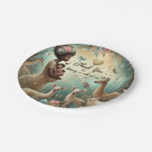 ビューティフルサンキューベイビーシャワー紙プレート ペーパープレート (アングル)