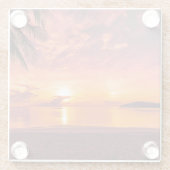 ビューティフルサンセットオンザビーチ ガラスコースター (裏面)
